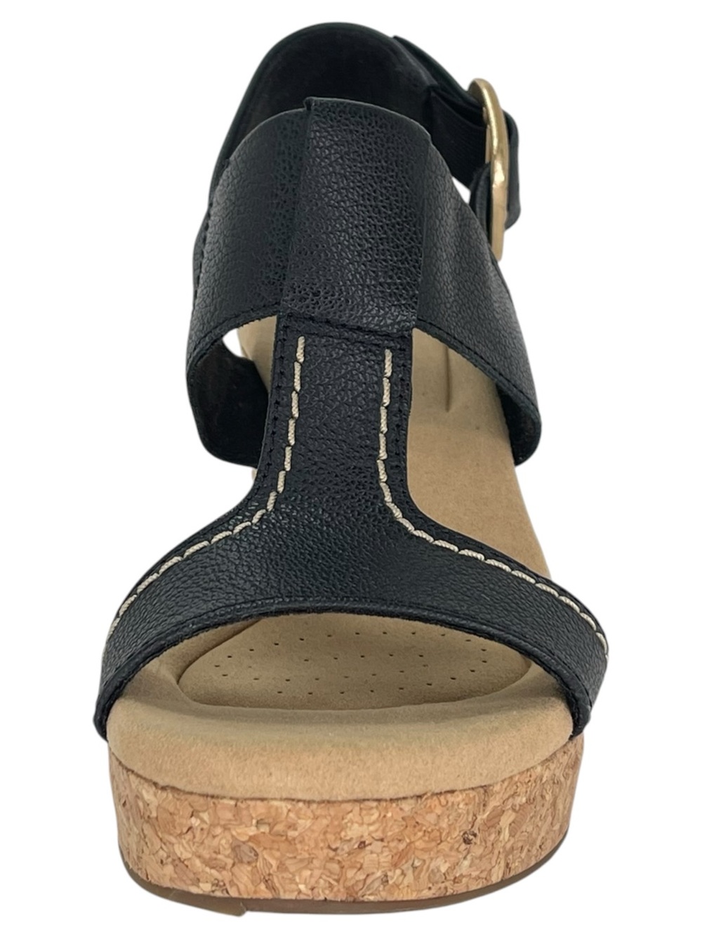 Clarks Giselle Style Black Leather Slingback Womens Platform Sandals Size 6M - Picture 6 of 12